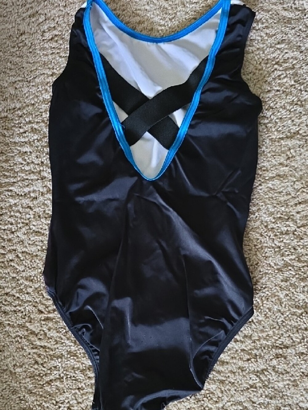 GK Laurie Hernandez Adult large ombre black to white gymnastics leotard - Picture 3 of 4